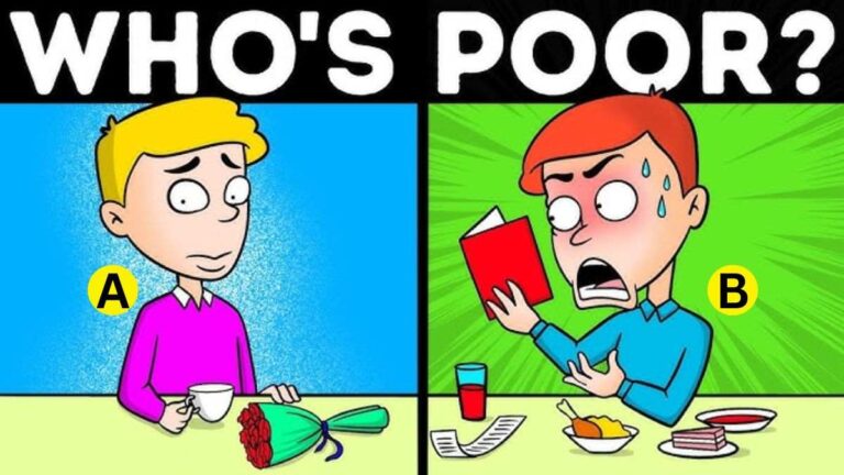 Brain Teaser: Spot Who Is Poor? Only 1% Highly Intelligent Pass This IQ Test In 5 Seconds!