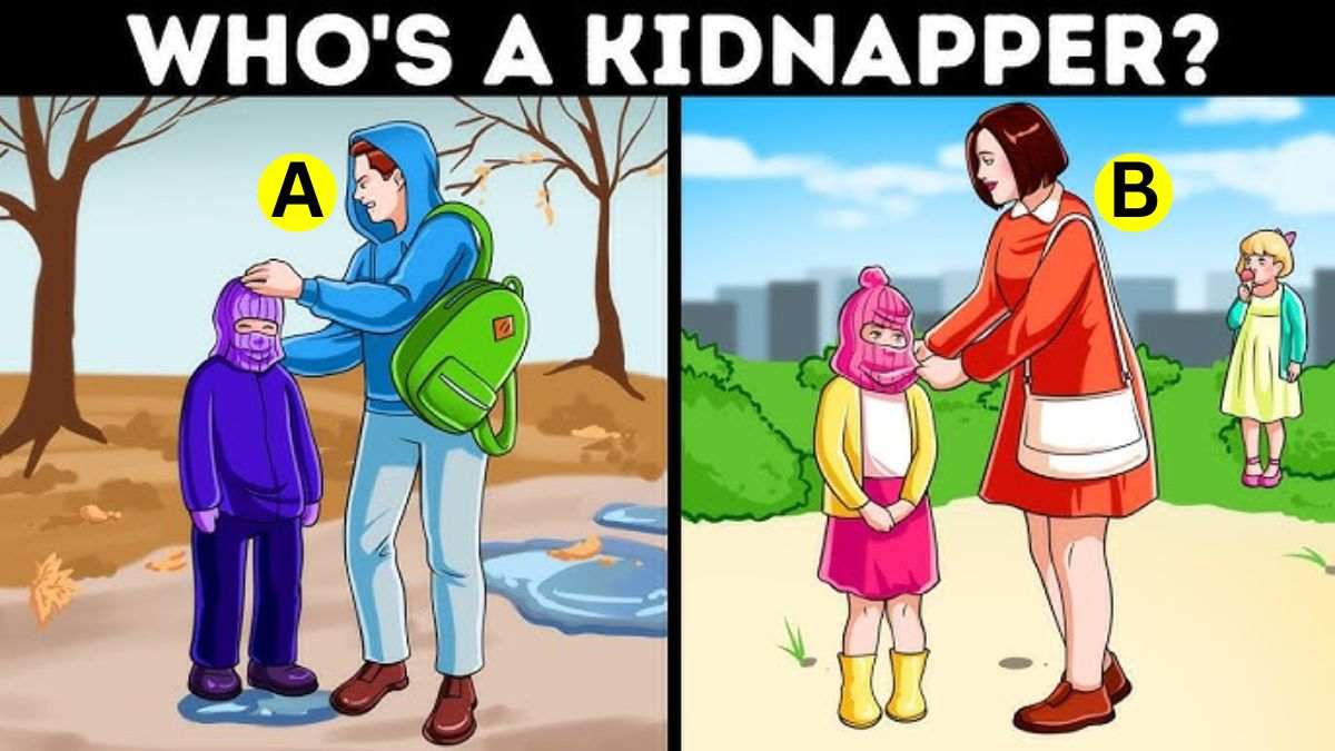 Brain Teaser: Spot Who Is The Kidnapper? Only 1% High IQ Answer Correctly In 5 Seconds!