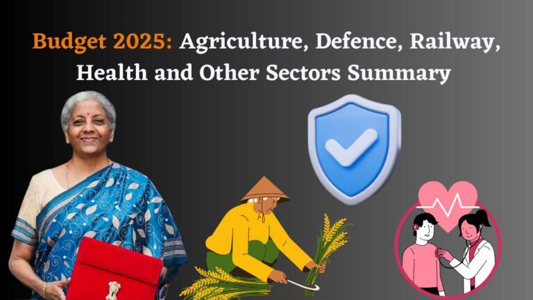 Budget 2025: Agriculture, Defence, Railway, Health and Other Sectors Summary in FM Speech