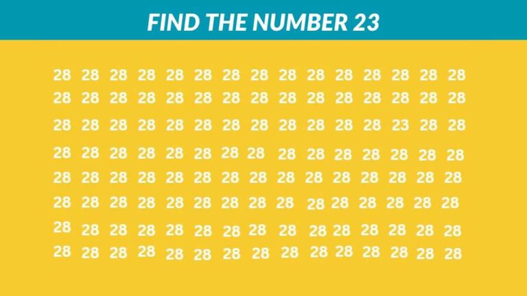 Can you spot the 23 hiding among 28’s in 5 seconds?