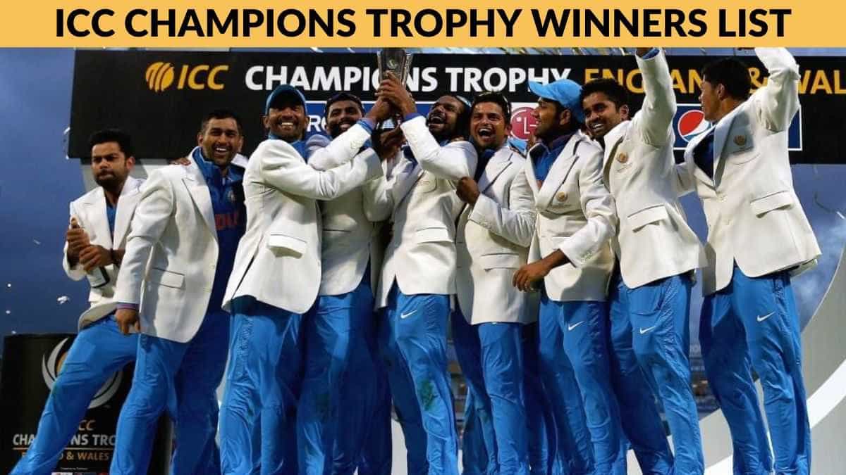 ICC Champions Trophy Winners List (1998-2025)