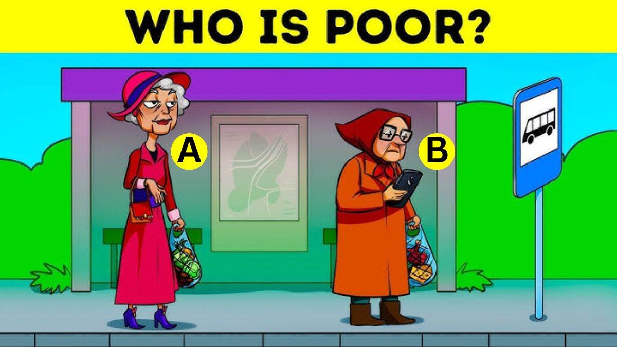 IQ Test Brain Teaser: Spot Which Granny Is Poor? Only 2% Highly Observant Answer Correctly In 5 Seconds!