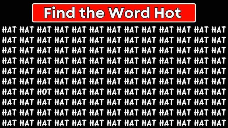 Only People With 20/20 Vision Can Spot ‘HOT’ In This Tricky Optical Illusion In 5 Seconds!