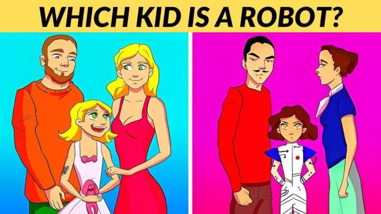 Only the most intelligent brains can find out which kid is a robot in 5 seconds!