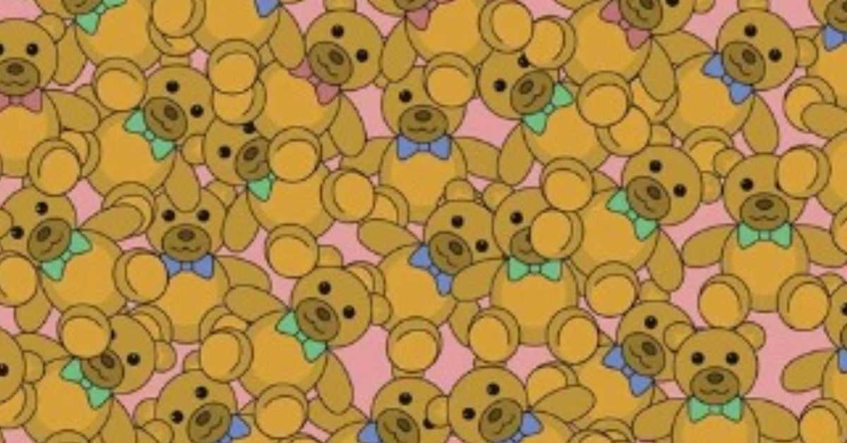 Optical Illusion: Only the Sharpest Vision Can Detect the Teddy Bear Without a Bow Tie in 3 Seconds