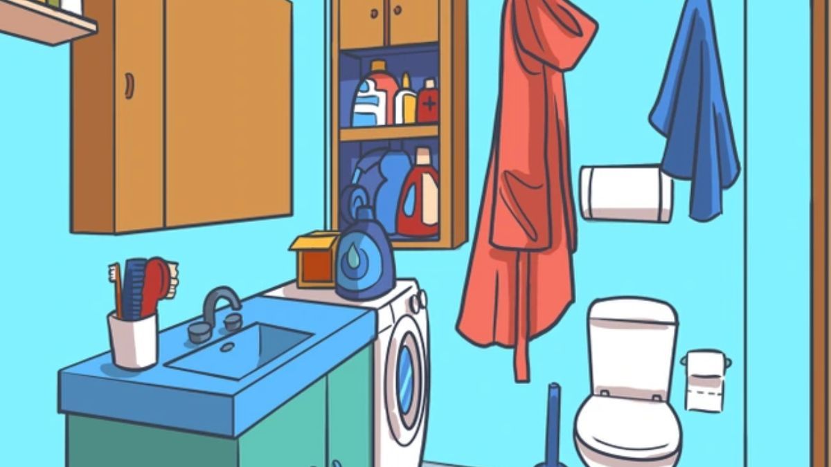 Picture Puzzle IQ Test: Can You Spot The Headphones Hidden In This Bathroom In 5 Seconds?