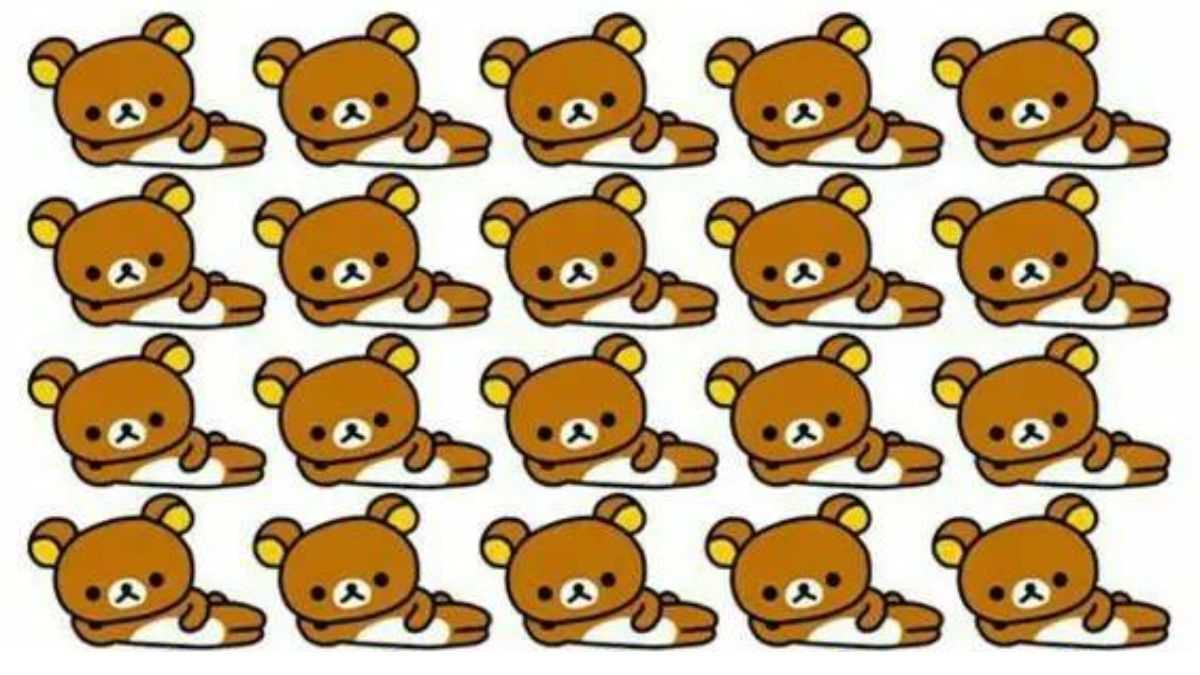 Picture Puzzle IQ Test: Can You Spot The Odd Teddy Bear In 5 Seconds?