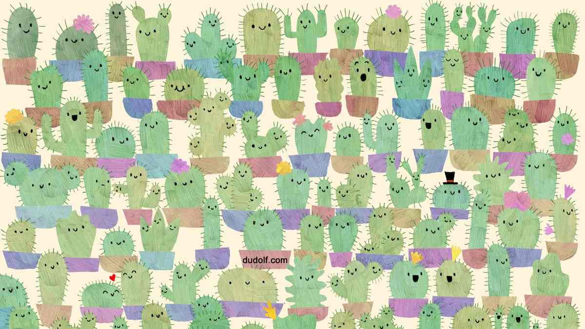 Picture Puzzle IQ Test: Only Geniuses Can Spot The Apple Hidden Among Cacti In 5 Seconds!