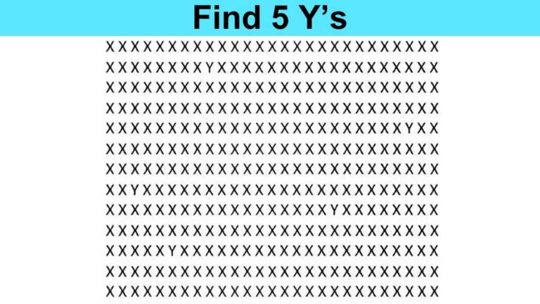 Picture Puzzle Test: You have 20/20 vision if you can spot five Y’s in 7 seconds!