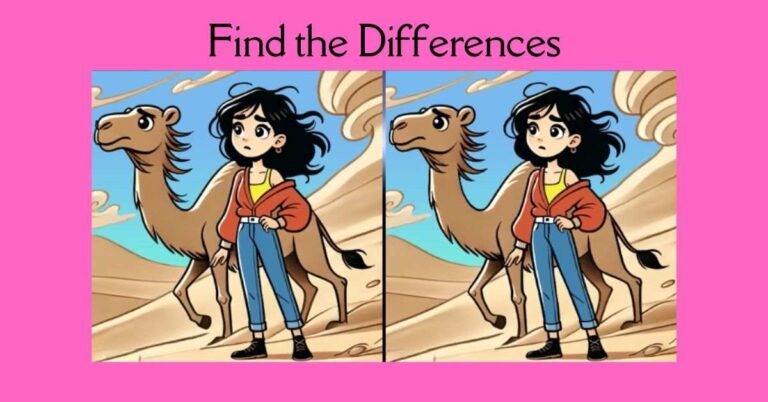 Spot the 3 Differences in Girl Lost in Desert– Beat the 33-Second Challenge!