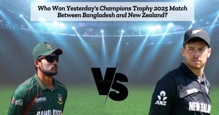 Who Won Yesterday’s Champions Trophy 2025 Match Between Bangladesh and New Zealand? Check Winner, Scorecard and Awards