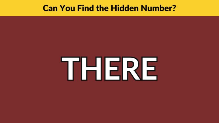 You have a genius brain if you can find the hidden number within 4 seconds!