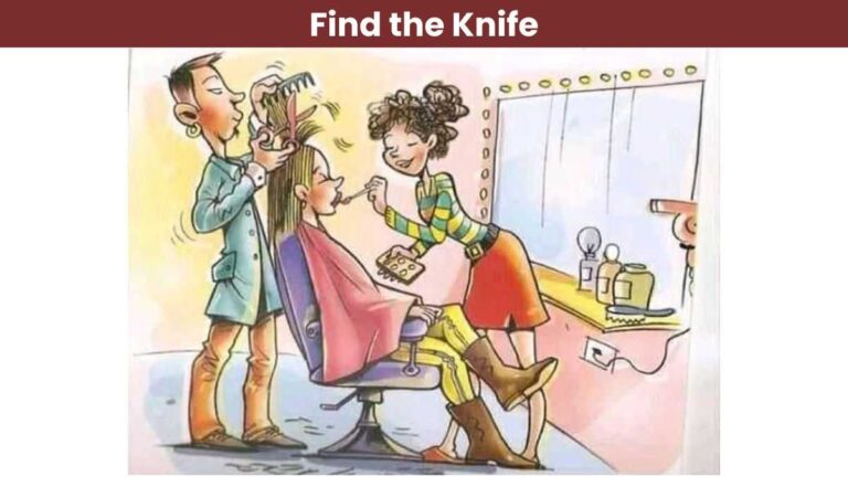 You have a genius brain with a high IQ if you can find the knife in this picture puzzle in 4 seconds!