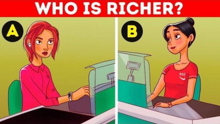 Brain Teaser Challenge: Who Is Richer? Only 2% Highly Observant Pass This IQ Test In 5 Seconds!