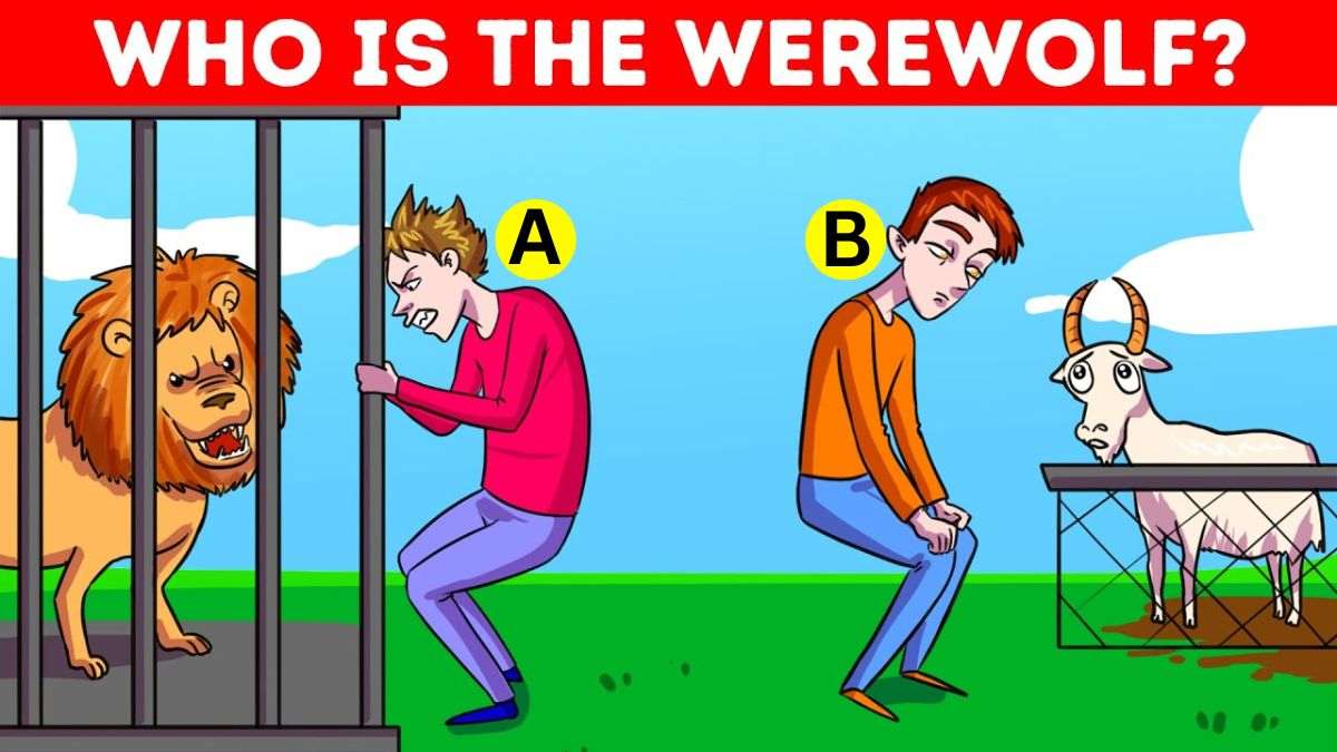 Brain Teaser: Spot Who Is The Werewolf? Only 1% Observant Pass This IQ Test In 5 Seconds!