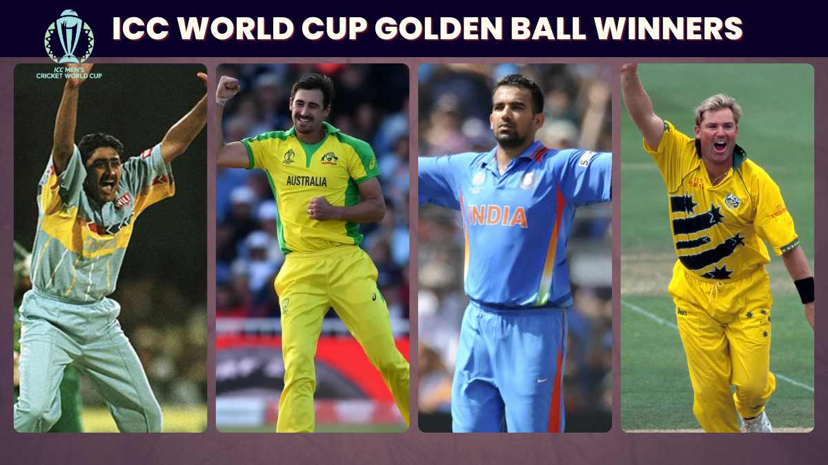 ICC Cricket World Cup Golden Ball Winners List (1975-2025)