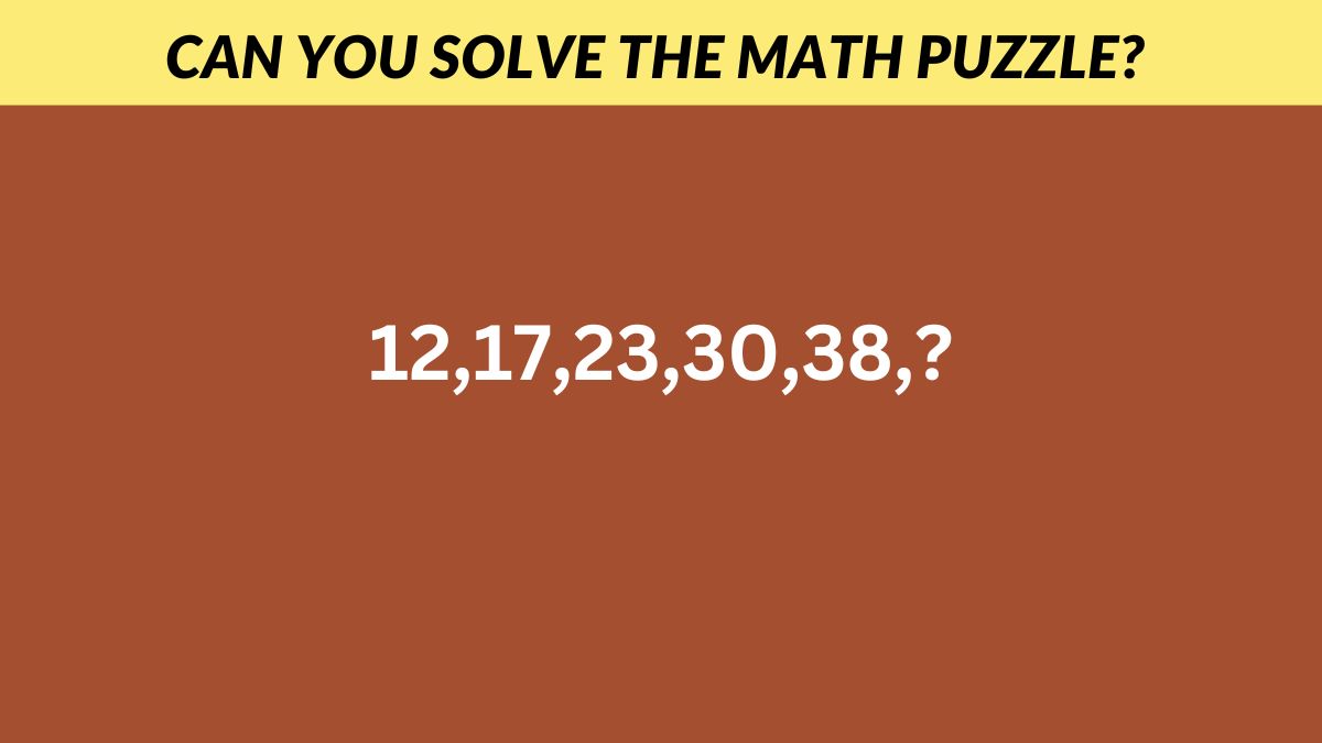 Only a genius can solve this math puzzle in 4 seconds!