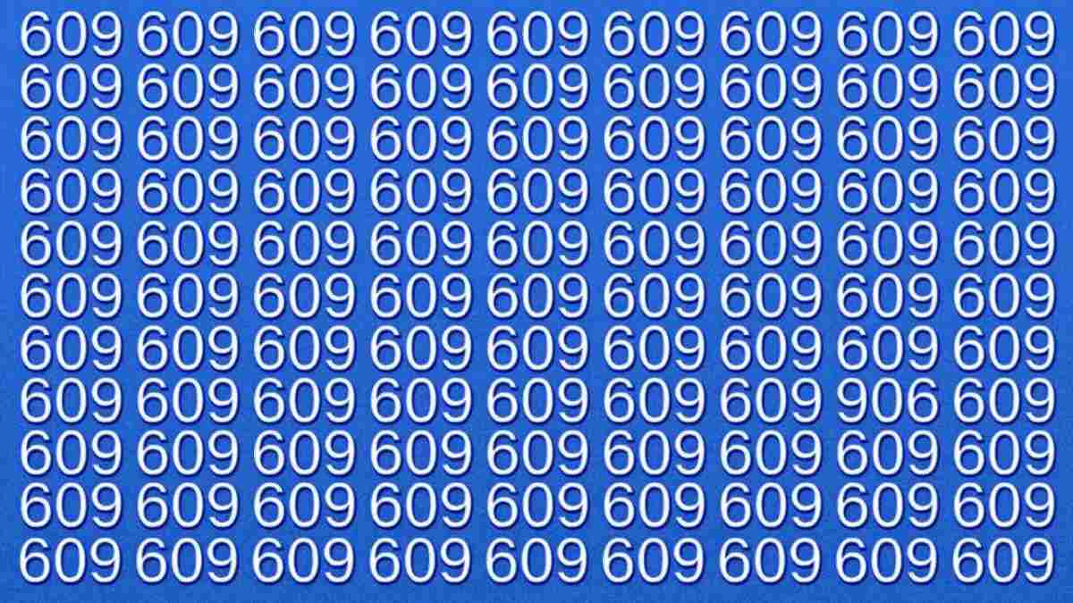 Optical Illusion IQ Test: Only 2% Sharp Minds Can Spot The Number 906 In 5 Seconds!