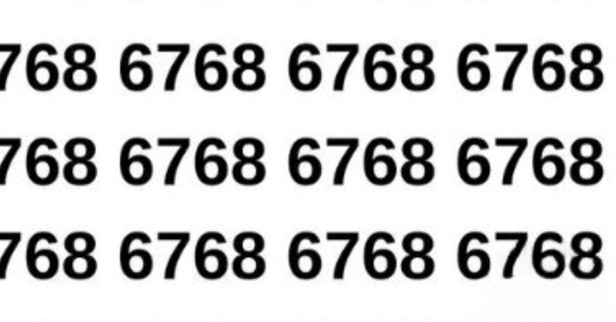 Visual Test: Only Someone With 6/6 Vision Can Find the Odd Number in 3 Seconds!