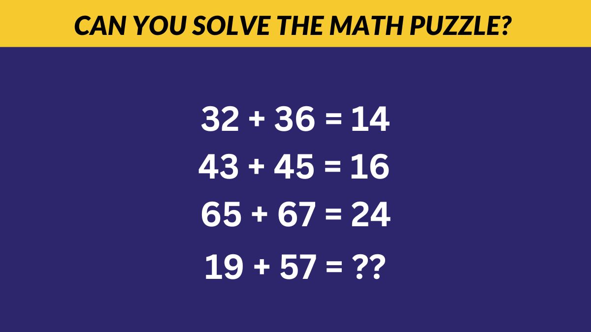 You are a genius if you can solve the math puzzle in 6 seconds!