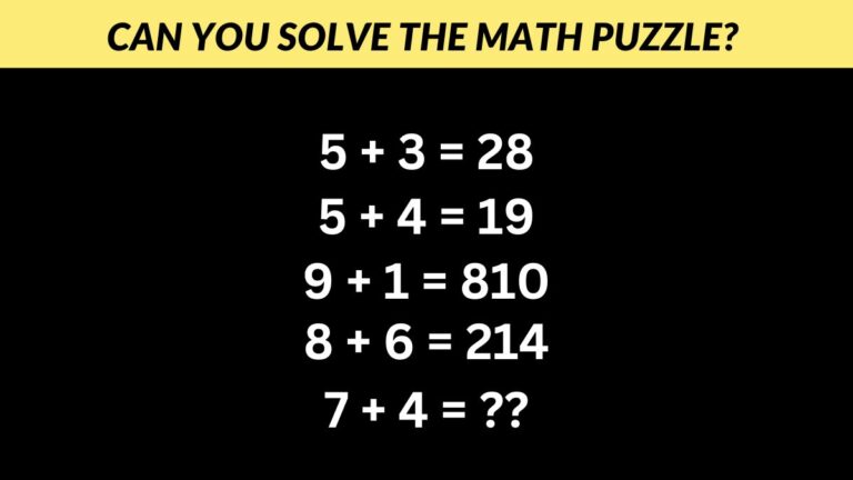 You have 140+ IQ if you can solve the math puzzle in 5 seconds!