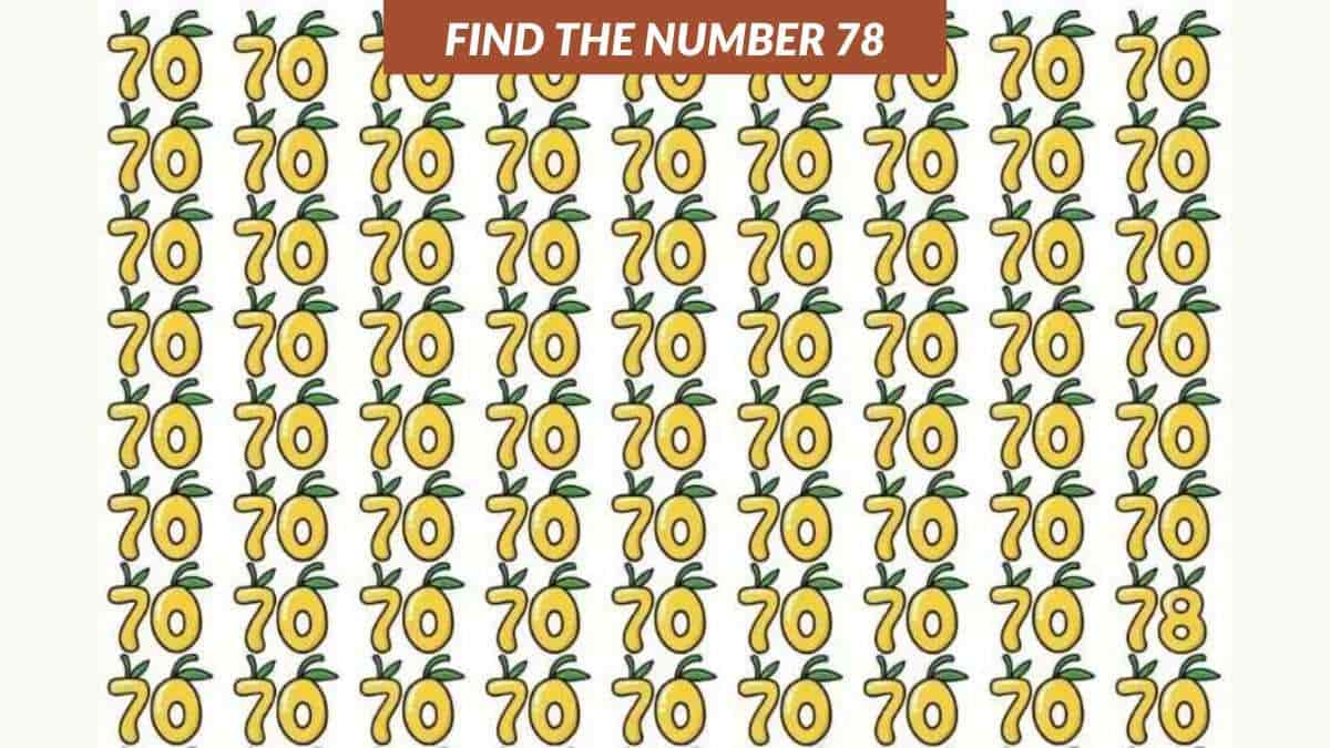 You have 20/20 vision if you can find 78 in 7 seconds!