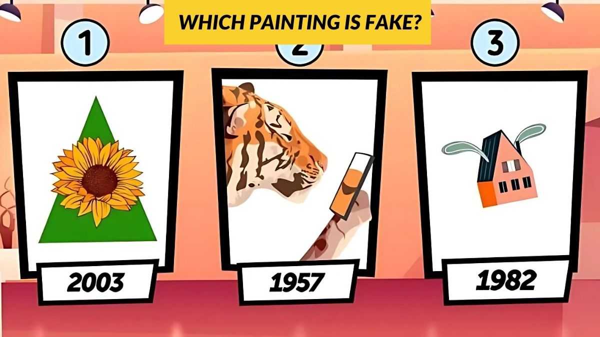 You have a sharp brain with a high IQ if you can find out the fake painting in 5 seconds!