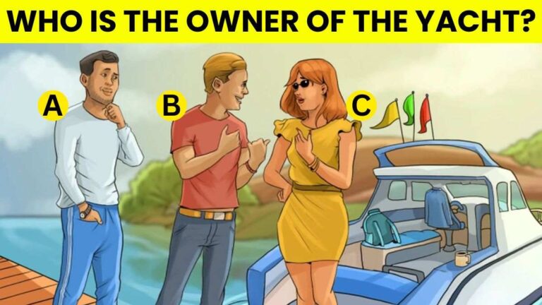 Brain Teaser: Spot Who Owns The Yacht? Only 2% Sherlock Holmes Pass This IQ Test In 5 Seconds!