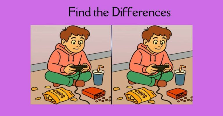 Spot the 3 Differences in Kid Playing Videogame Beat the 21-Second Challenge!