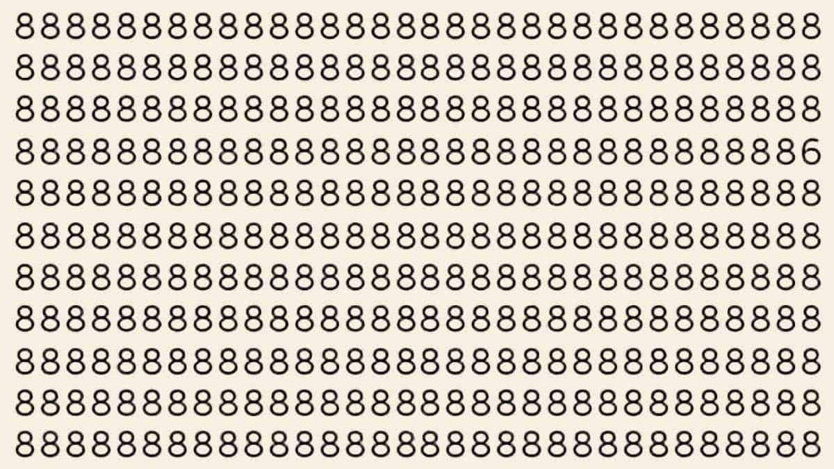Only 1% of the most observant eyes can spot 6 among 8s in 5 seconds!