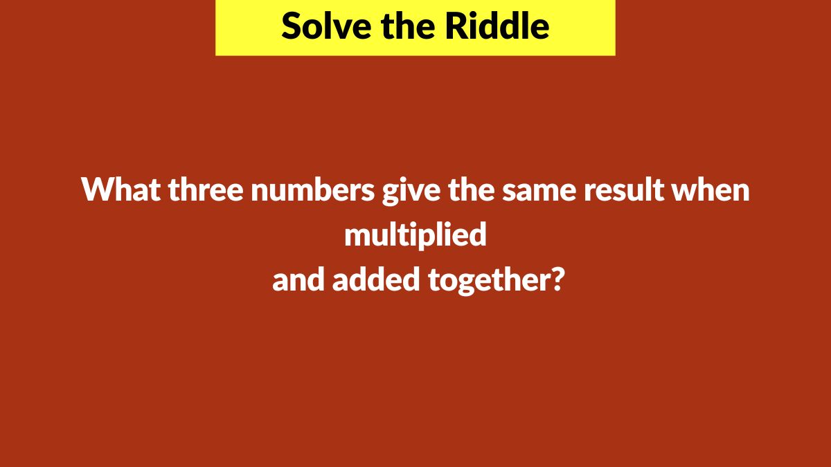You are a genius if you can solve this tricky riddle in 5 seconds!