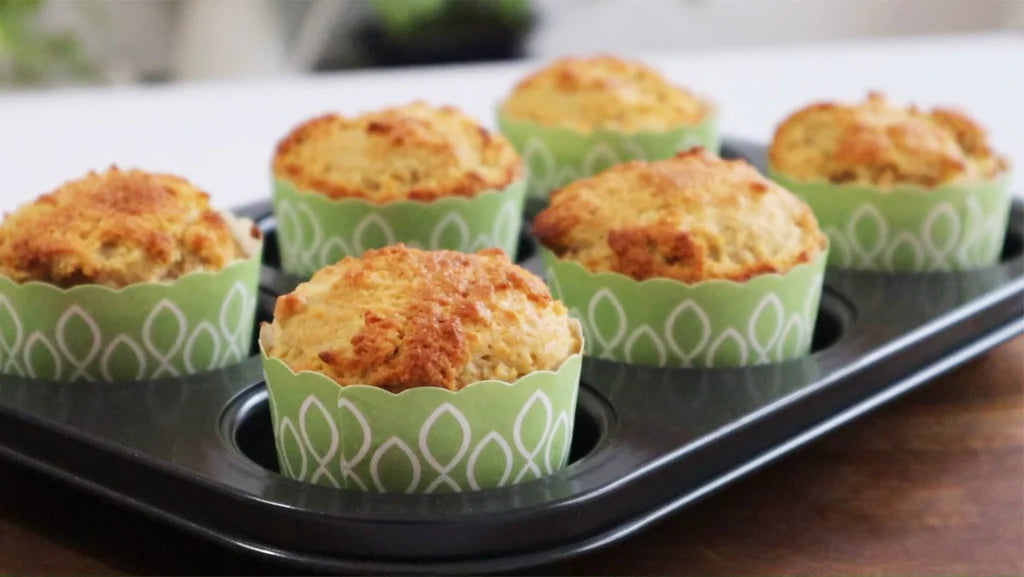 muffin táo hạnh nhân