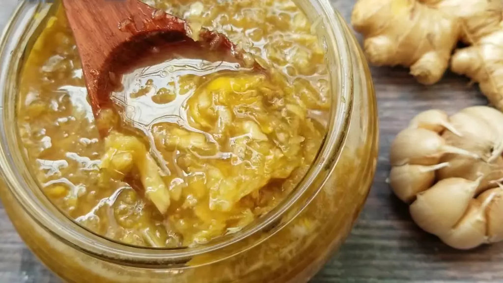 cách ngâm tỏi gừng mật ong