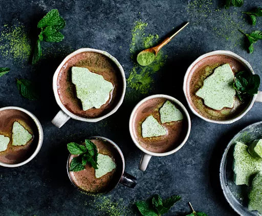 cách pha bột cacao sữa bạc hà