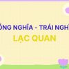 Từ đồng nghĩa và trái nghĩa với từ Lạc Quan