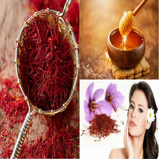 mặt nạ saffron mật ong